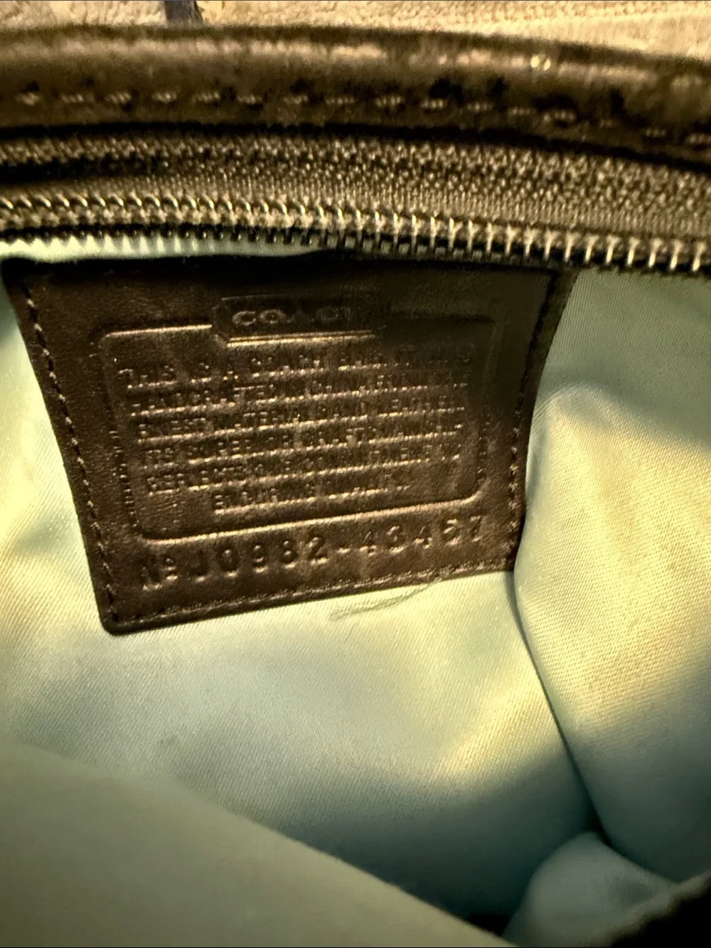 Coach Black Signature Crossbody with Textured Trim and Turnlock